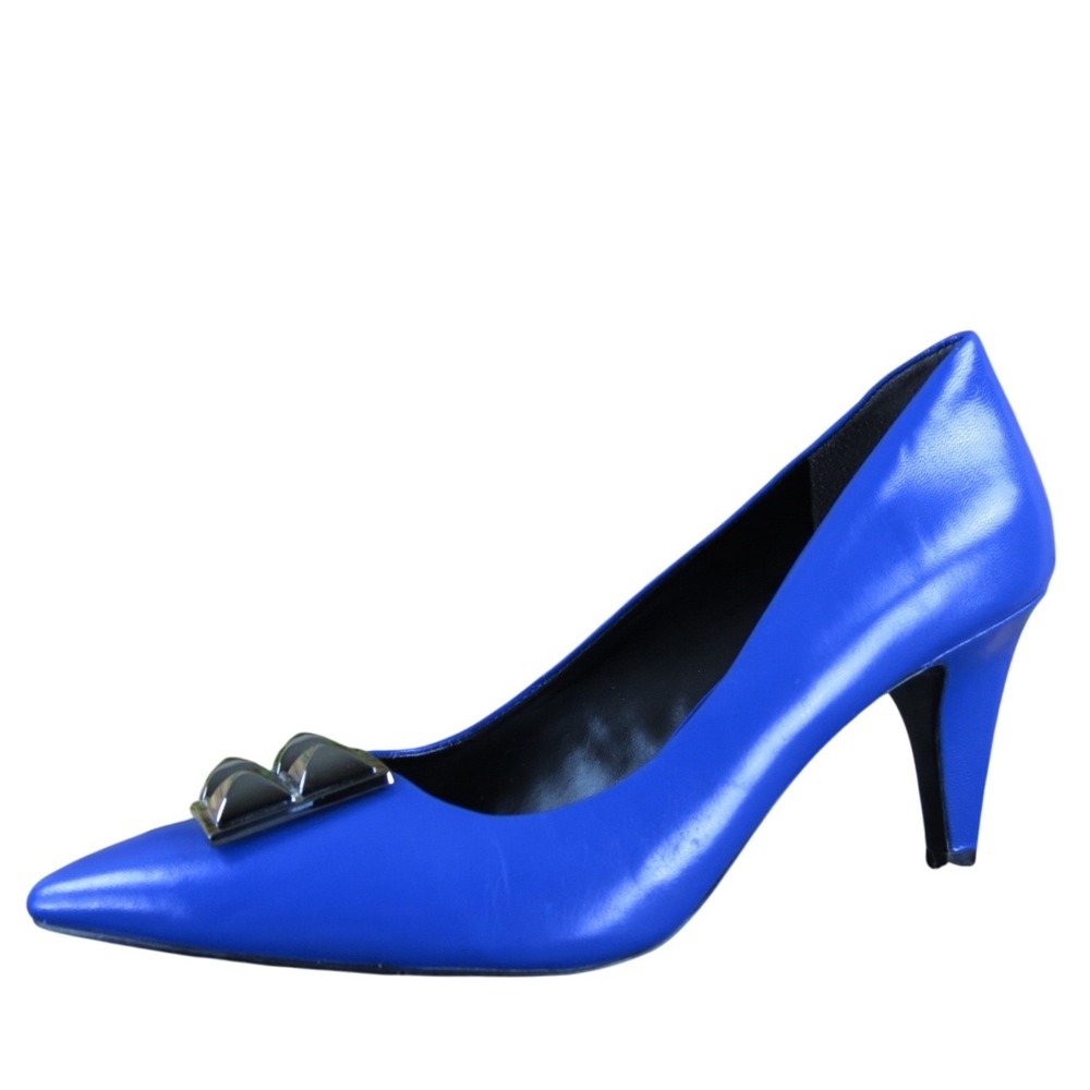 Nine West Electric Blue Pointed Toe Heels with Metallic Accent